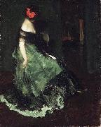 Charles Webster Hawthorne Red Bow oil painting on canvas